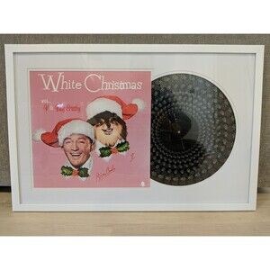 V of BTS x Bing Crosby White Christmas Zoetrope Snowflake Vinyl 12" LP Framed